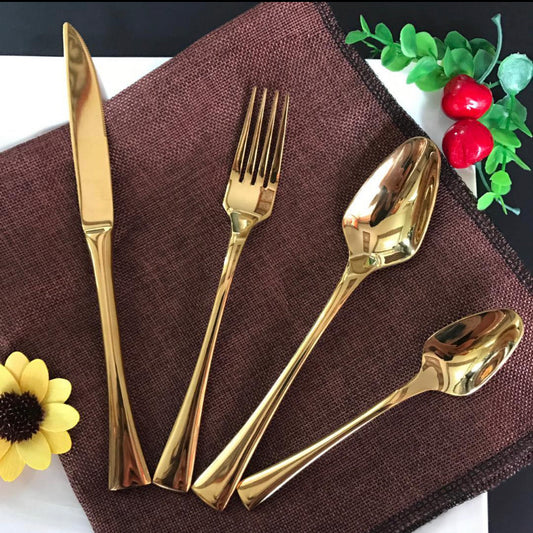 Gold Cutlery with wide handle