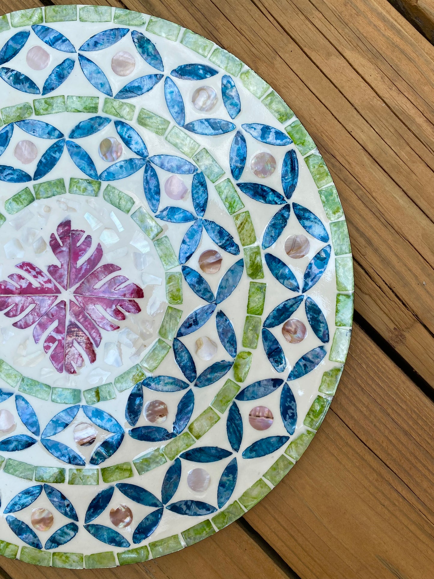 Mother of Pearl Inlay Charger - Mediterranean