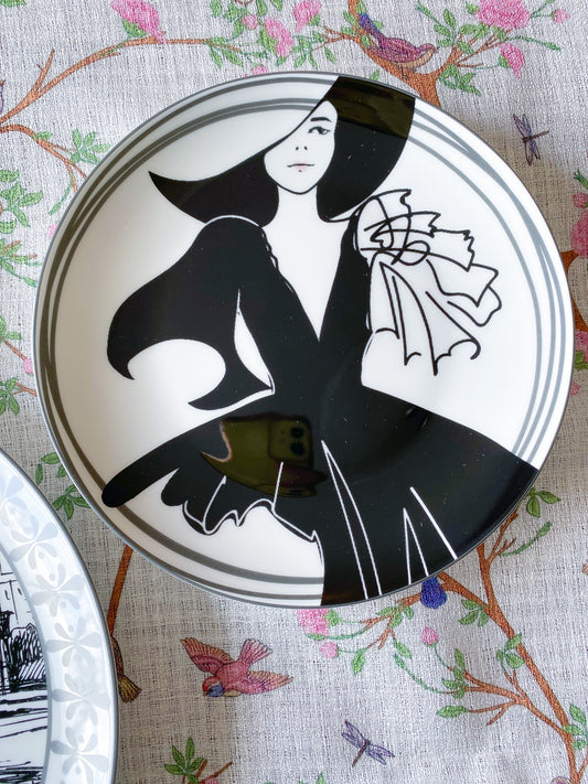 Lady in Black salad plate